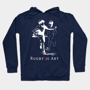 Rugby Junior Hand-Off C by PPereyra Hoodie